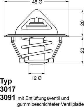 WAHLER 3017.87D2 - Termostats, Dzesēšanas šķidrums onlydrive.pro