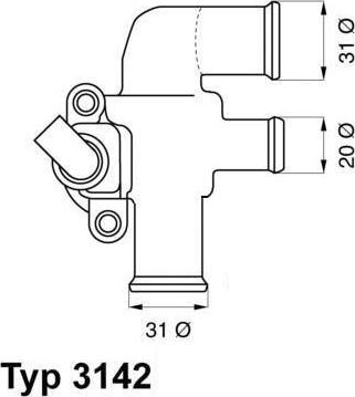 WAHLER 3142.90D - Термостат охлаждающей жидкости / корпус onlydrive.pro