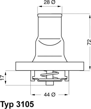 WAHLER 3105.87D - Coolant thermostat / housing onlydrive.pro