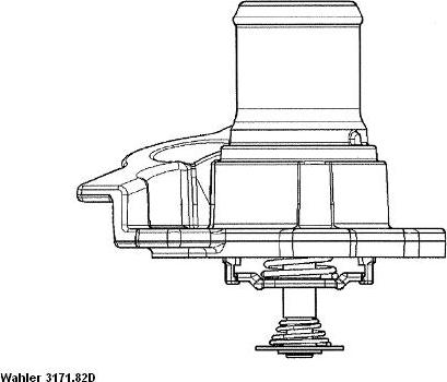 WAHLER 3171.82D - Термостат охлаждающей жидкости / корпус onlydrive.pro