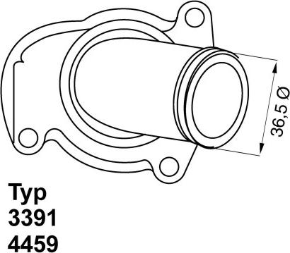 WAHLER 4459.92D - Термостат охлаждающей жидкости / корпус onlydrive.pro