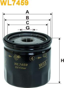 WIX Filters WL7459 - Oil Filter onlydrive.pro