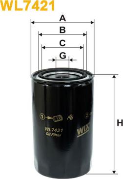 WIX Filters WL7421 - Oil Filter onlydrive.pro