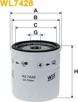 WIX Filters WL7428 - Oil Filter onlydrive.pro