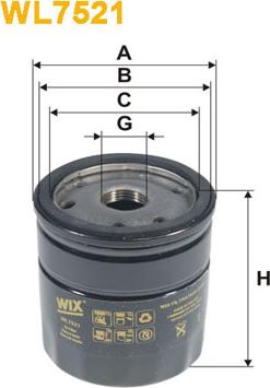 WIX Filters WL7521 - Oil Filter onlydrive.pro