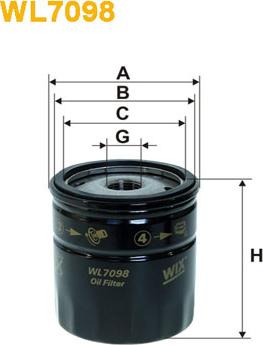 WIX Filters WL7098 - Oil Filter onlydrive.pro