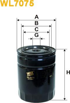 WIX Filters WL7075 - Масляный фильтр onlydrive.pro