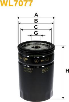 WIX Filters WL7077 - Õlifilter onlydrive.pro