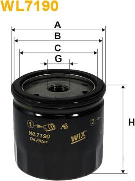 WIX Filters WL7190 - Oil Filter onlydrive.pro