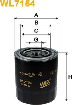 WIX Filters WL7154 - Oil Filter onlydrive.pro