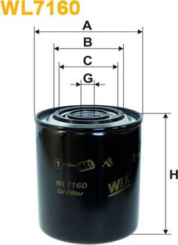 WIX Filters WL7160 - Oil Filter onlydrive.pro