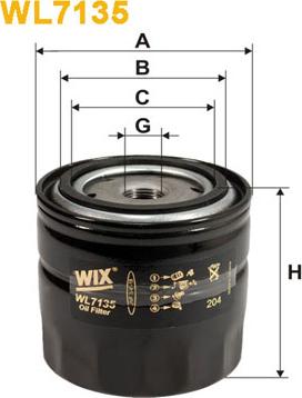 WIX Filters WL7135 - Масляный фильтр onlydrive.pro