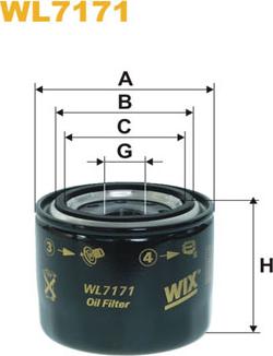 WIX Filters WL7171 - Масляный фильтр onlydrive.pro