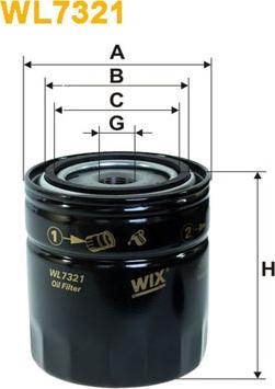 WIX Filters WL7321 - Масляный фильтр onlydrive.pro