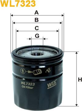 WIX Filters WL7323 - Oil Filter onlydrive.pro