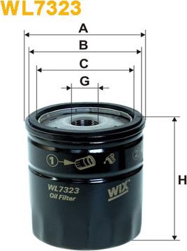 WIX Filters WL7323 - Õlifilter onlydrive.pro