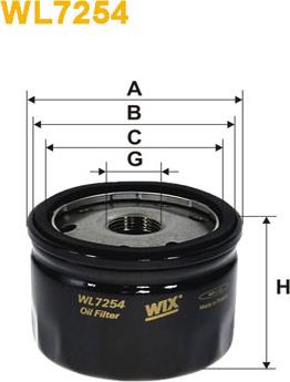 WIX Filters WL7254 - Oil Filter onlydrive.pro