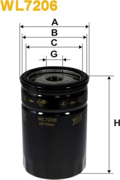 WIX Filters WL7206 - Oil Filter onlydrive.pro