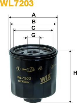 WIX Filters WL7203 - Масляный фильтр onlydrive.pro