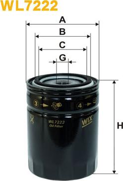 WIX Filters WL7222 - Oil Filter onlydrive.pro