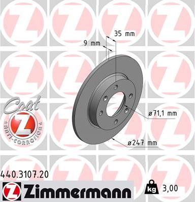 Zimmermann 440.3107.20 - Brake Disc onlydrive.pro