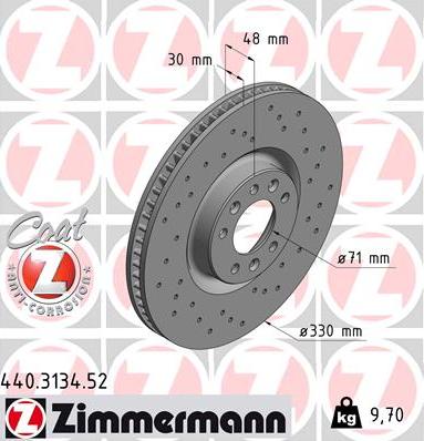 Zimmermann 440.3134.52 - Brake Disc onlydrive.pro