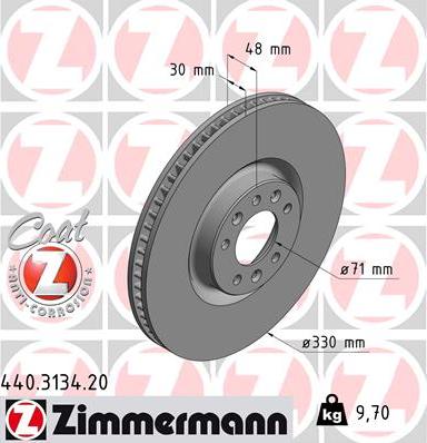 Zimmermann 440.3134.20 - Brake Disc onlydrive.pro