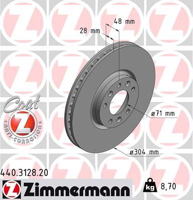 Zimmermann 440.3128.20 - Brake Disc onlydrive.pro