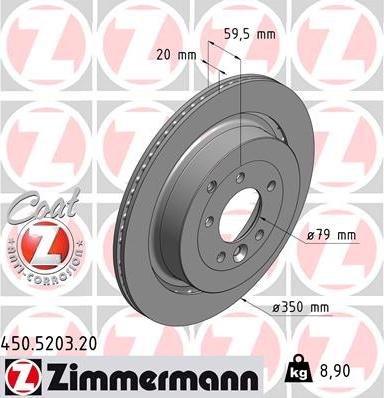 Zimmermann 450.5203.20 - Brake Disc onlydrive.pro