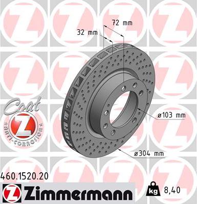 Zimmermann 460.1520.20 - Brake Disc onlydrive.pro