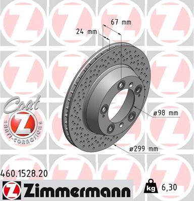 Zimmermann 460.1528.20 - Brake Disc onlydrive.pro