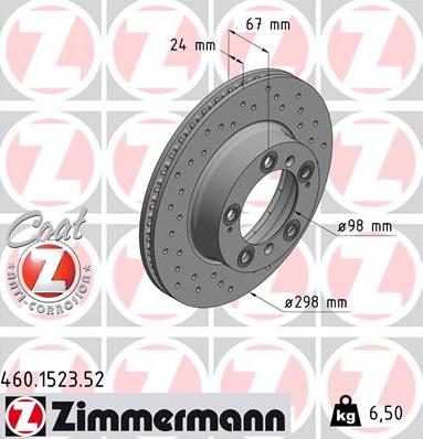 Zimmermann 460.1523.52 - Brake Disc onlydrive.pro