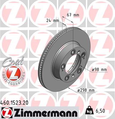 Zimmermann 460.1523.20 - Brake Disc onlydrive.pro