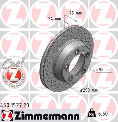 Zimmermann 460.1527.20 - Brake Disc onlydrive.pro