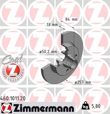 Zimmermann 460.1011.20 - Brake Disc onlydrive.pro