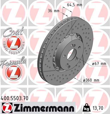 Zimmermann 400.5503.70 - Bremžu diski onlydrive.pro