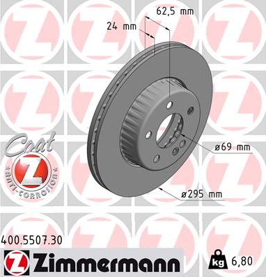 Zimmermann 400.5507.30 - Brake Disc onlydrive.pro