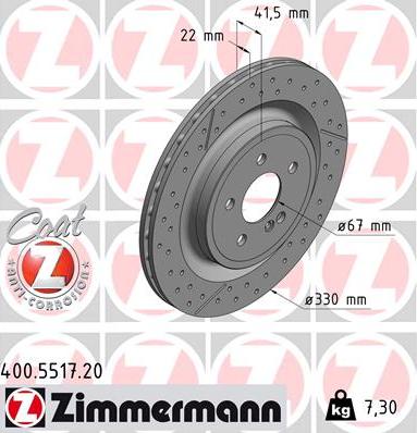 Zimmermann 400.5517.20 - Brake Disc onlydrive.pro