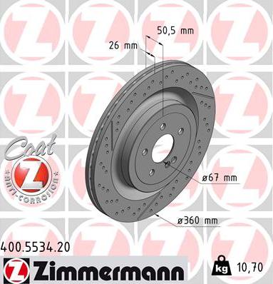 Zimmermann 400.5534.20 - Bremžu diski onlydrive.pro