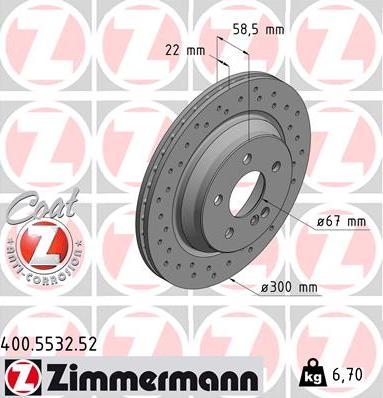 Zimmermann 400.5532.52 - Brake Disc onlydrive.pro