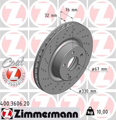 Zimmermann 400.3606.20 - Brake Disc onlydrive.pro