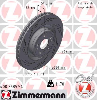 Zimmermann 400.3685.54 - Brake Disc onlydrive.pro