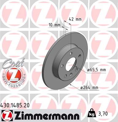 Zimmermann 430.1485.20 - Brake Disc onlydrive.pro