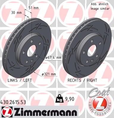 Zimmermann 430.2615.53 - Brake Disc onlydrive.pro