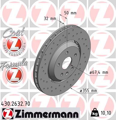 Zimmermann 430.2632.70 - Brake Disc onlydrive.pro