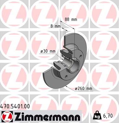 Zimmermann 470.5401.00 - Stabdžių diskas onlydrive.pro