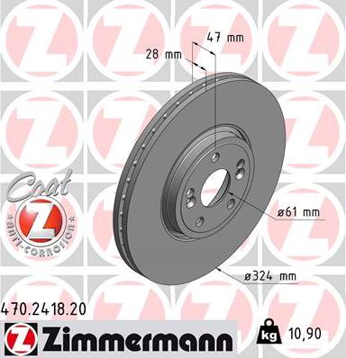 Zimmermann 470.2418.20 - Brake Disc onlydrive.pro