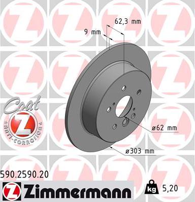 Zimmermann 590.2590.20 - Brake Disc onlydrive.pro