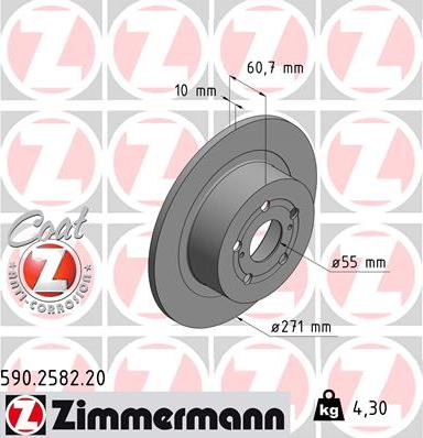 Zimmermann 590.2582.20 - Brake Disc onlydrive.pro