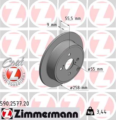 Zimmermann 590.2577.20 - Brake Disc onlydrive.pro